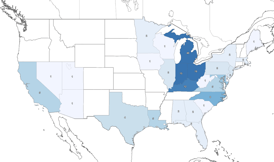 Major investments by state - Site Selection Group
